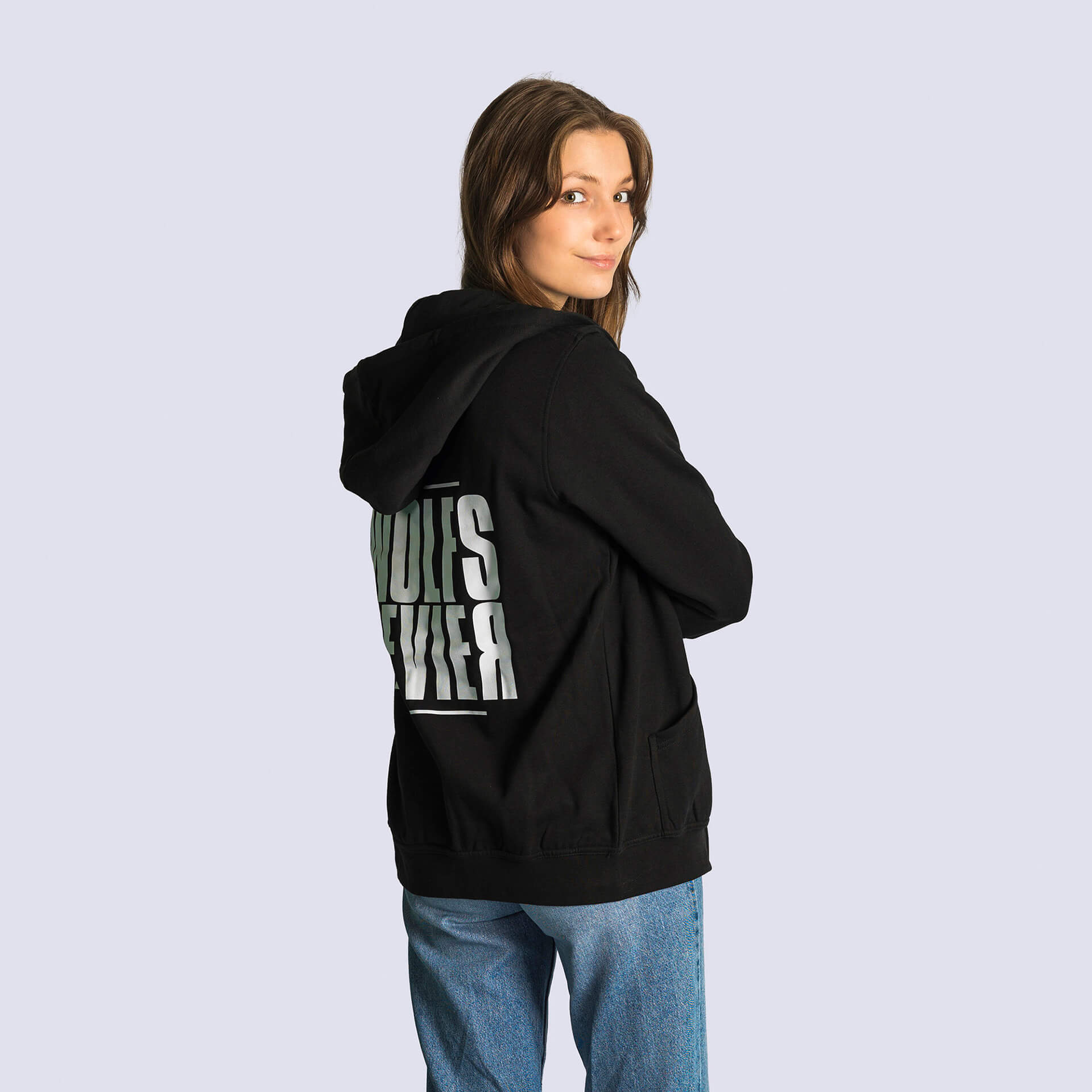 Schwarzer Hoodie von den Wölfen